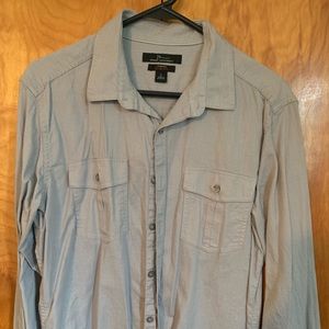 Men’s long sleeve button down shirt.